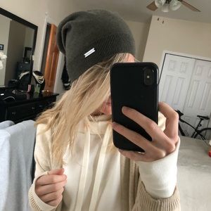 Sweaty Betty Green loose beanie hat